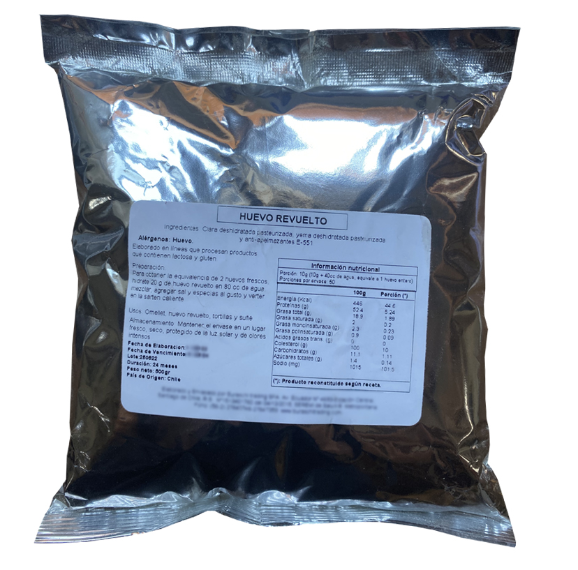 Huevo Revuelto Polvo 500g. Buraschi Trading