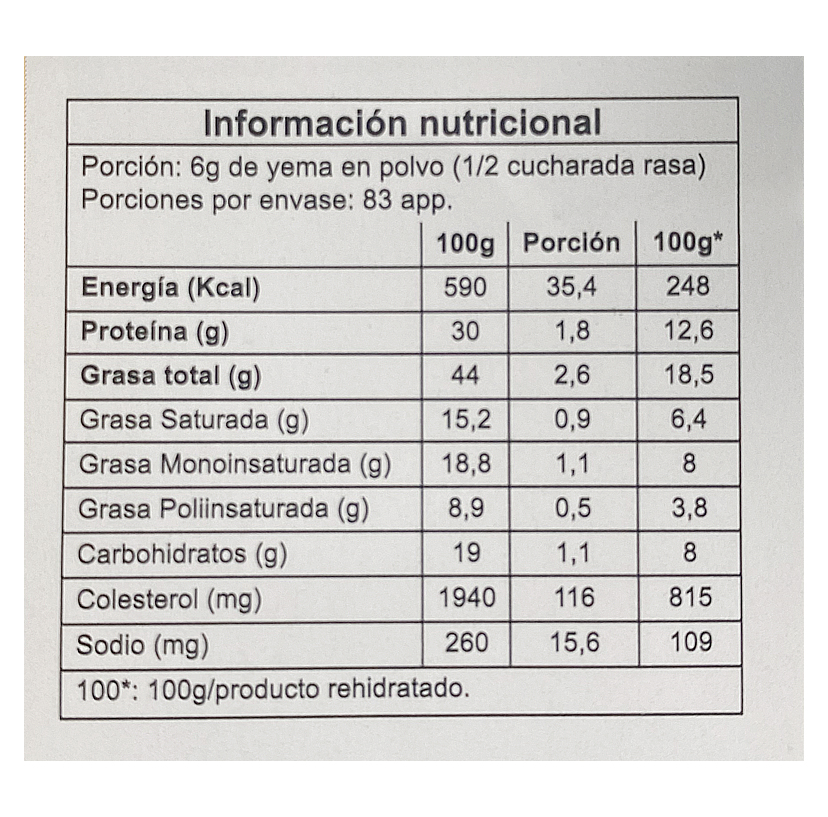 Yema en Polvo 1Kg. YD-05 Buraschi Trading - Image 2