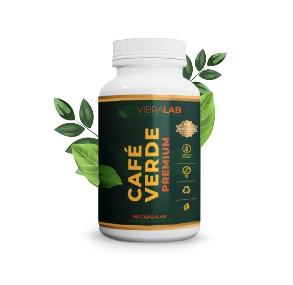 Café Verde 90 Cápsulas Vegetales 500mg. Vibralab