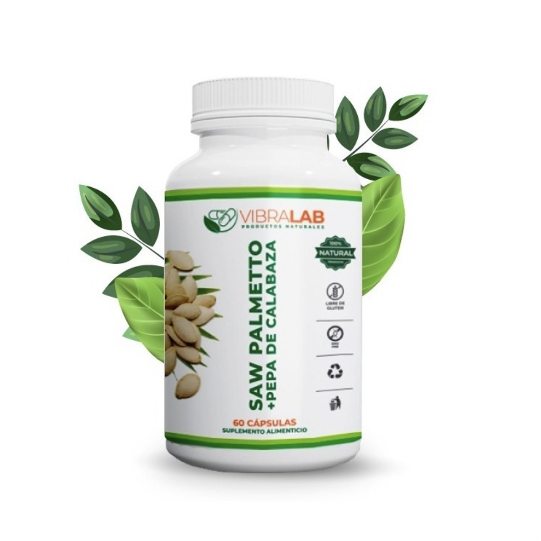 Saw Palmetto + Pepa de Calabaza 60 Cápsulas Vegetales Vibralab