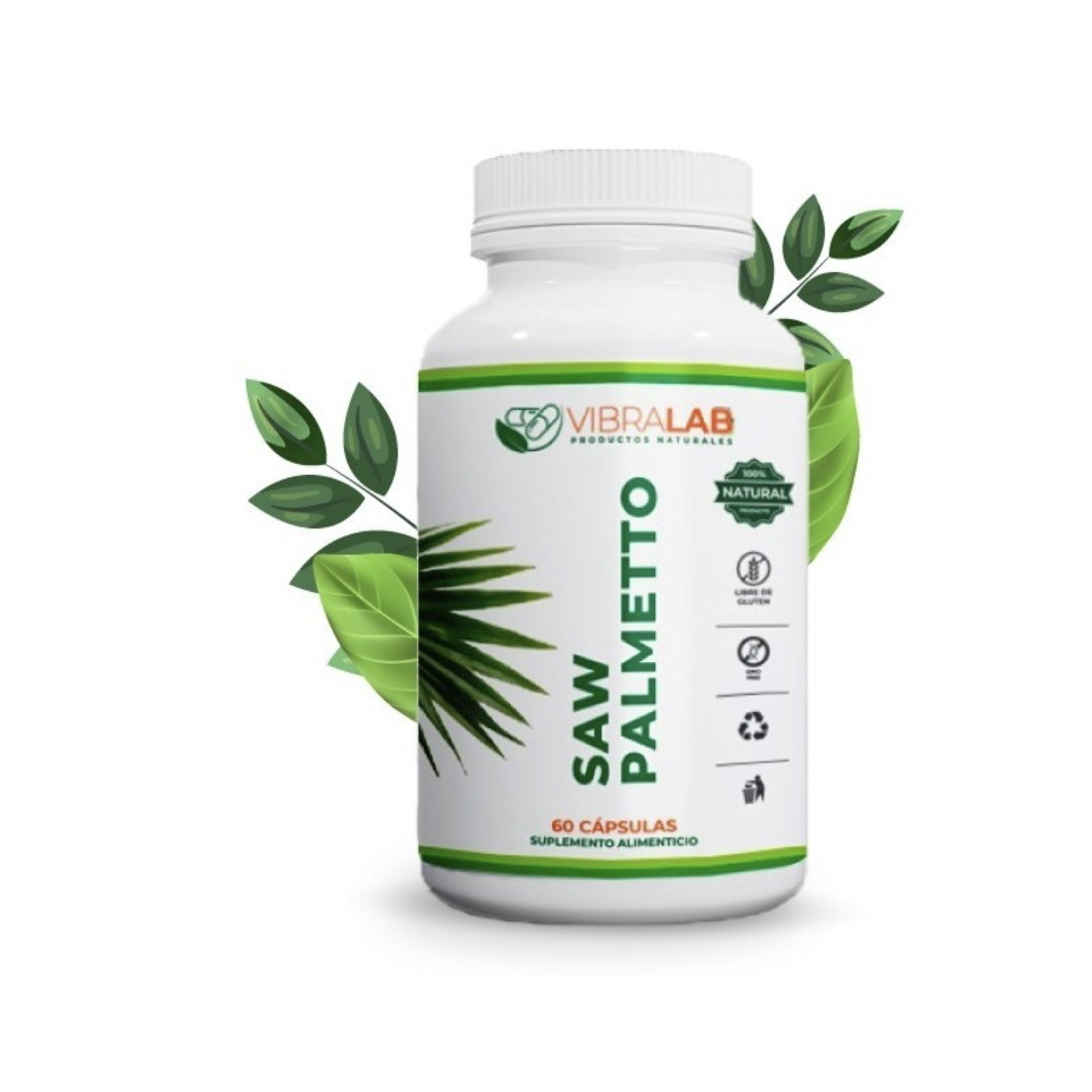 Saw Palmetto 60 Cápsulas Vegetales 100% Natural Vibralab