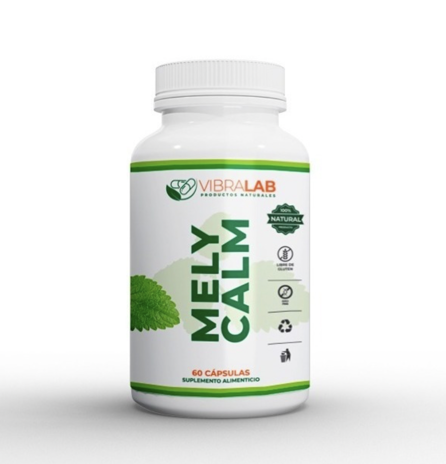 Mely Calm 60 Cápsulas Vegetales 100% Melissa Natural 500mg. Vibralab