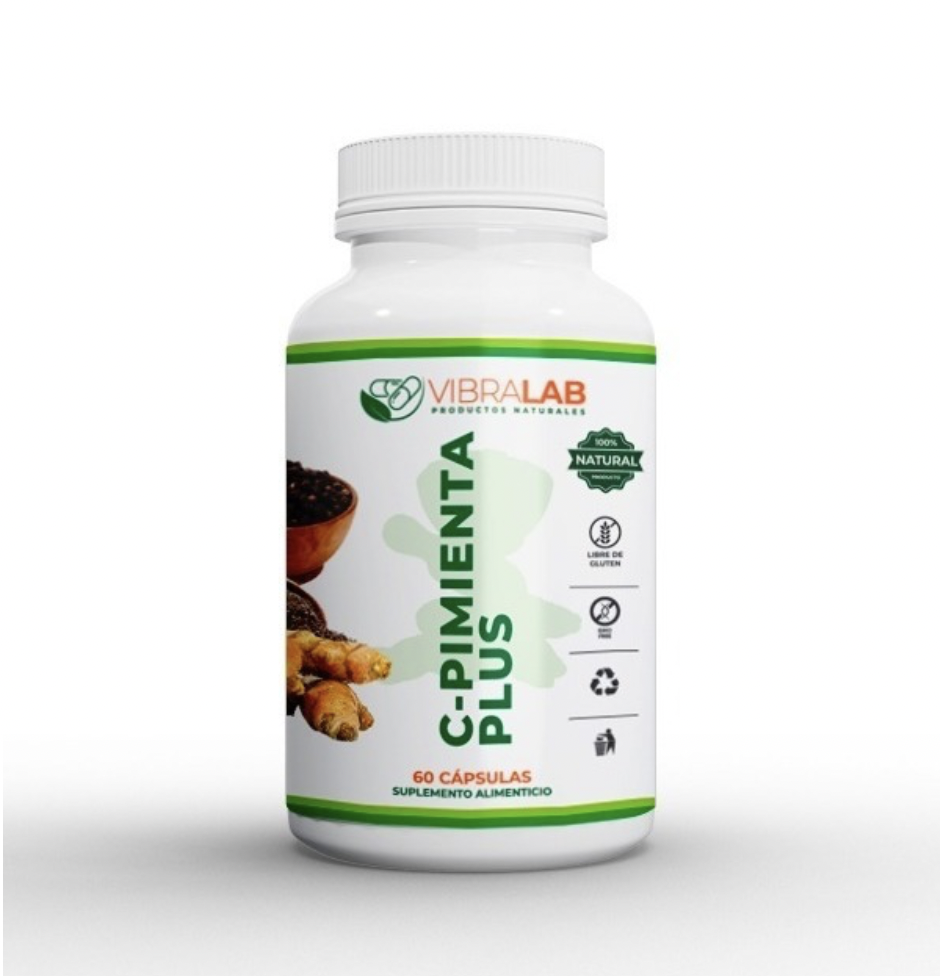 C-Pimienta Plus Cúrcuma Activada 60 Cápsulas Vibralab
