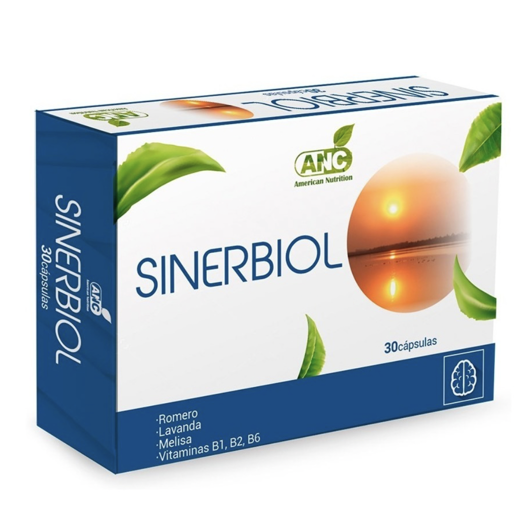 Sinerbiol 30 Cápsulas Romero/Lavanda/Melisa/Vitaminas B1,B2,B6 ANC