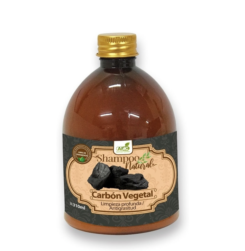 Shampoo Natural de Carbón Vegetal Anti-Grasitud 310Ml. ANC
