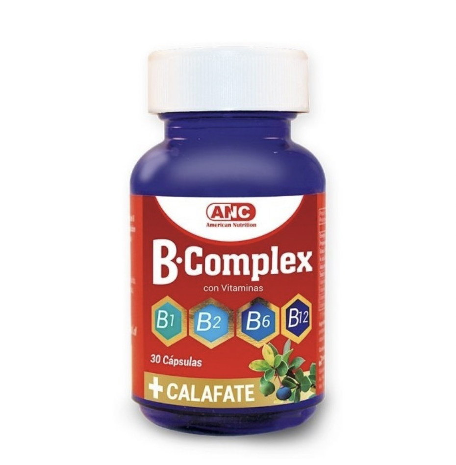 B complex Vitaminas B1,B2,B6,B12 + Calafate 30 Cápsulas ANC