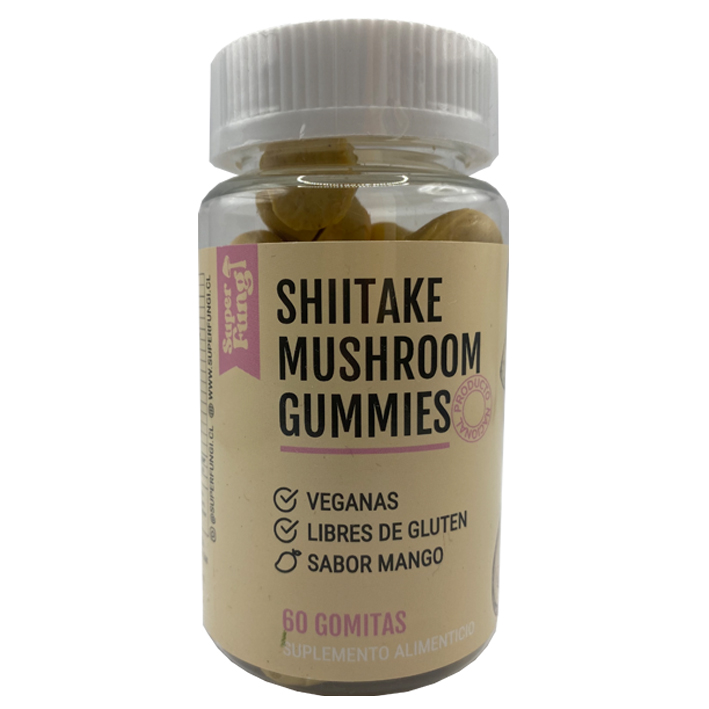 Shiitake Mushroom 60 Gomitas Veganas sin Gluten NewPharma