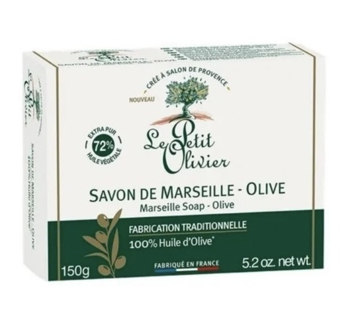 Jabón de Marsella y Oliva 100% Natural 150g. Le Petit