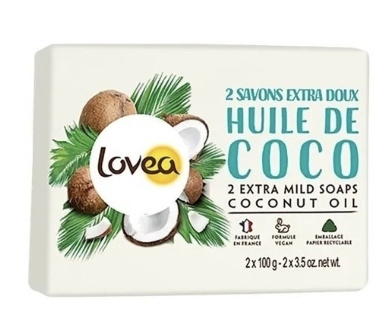 Jabón Extra Suave Flor de Coco Exótico 200g. Lovea
