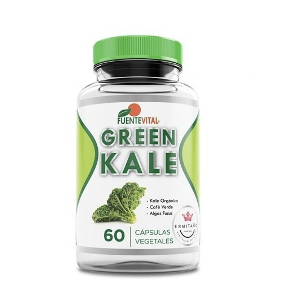 Green Kale + Café Verde + Algas Fucus 60 Cápsulas Vegetales Fuente Vital
