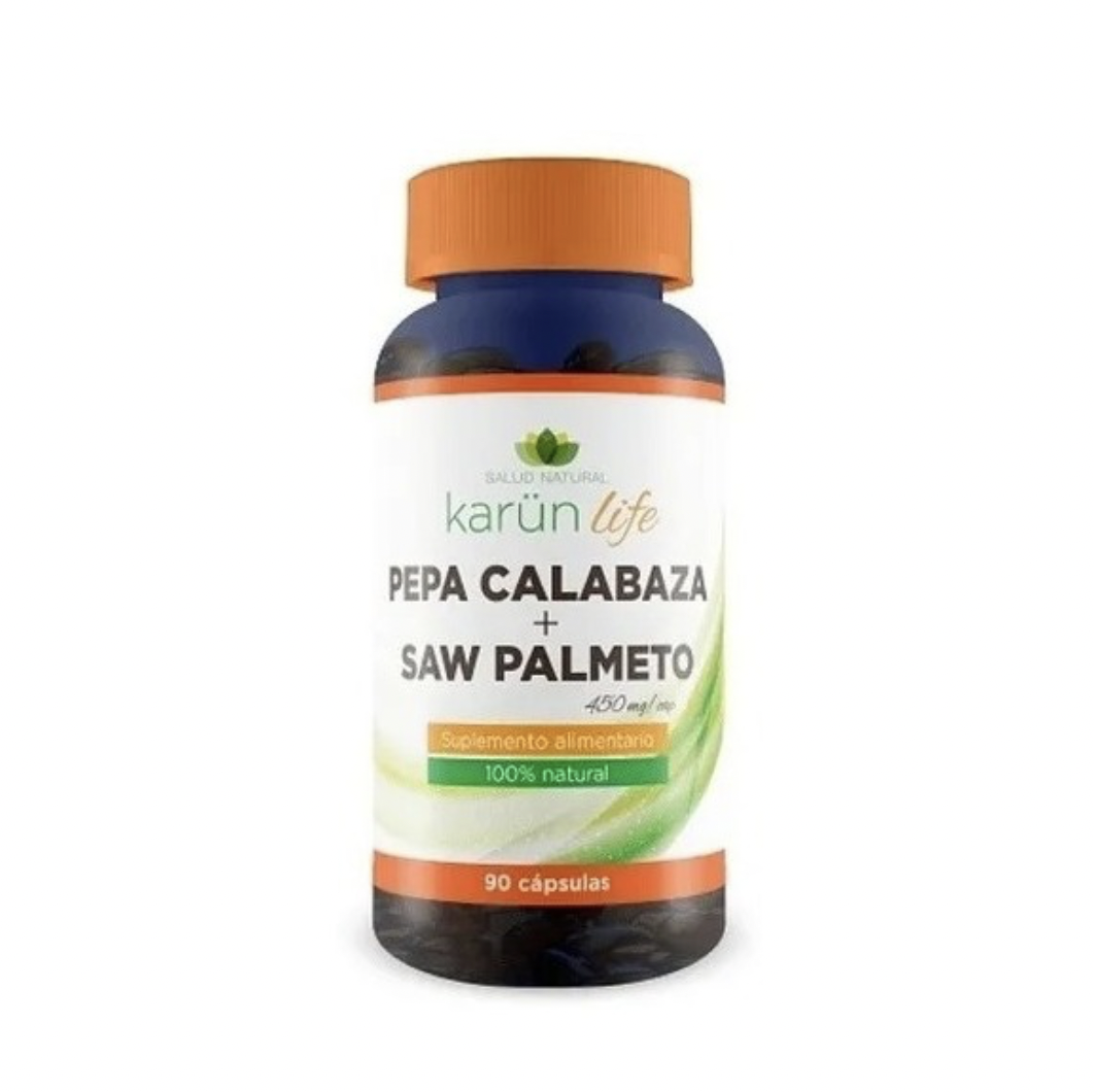 Pepa de Calabaza + Saw Palmeto 450mg. 100% Natural 90 Cápsulas KarünLife