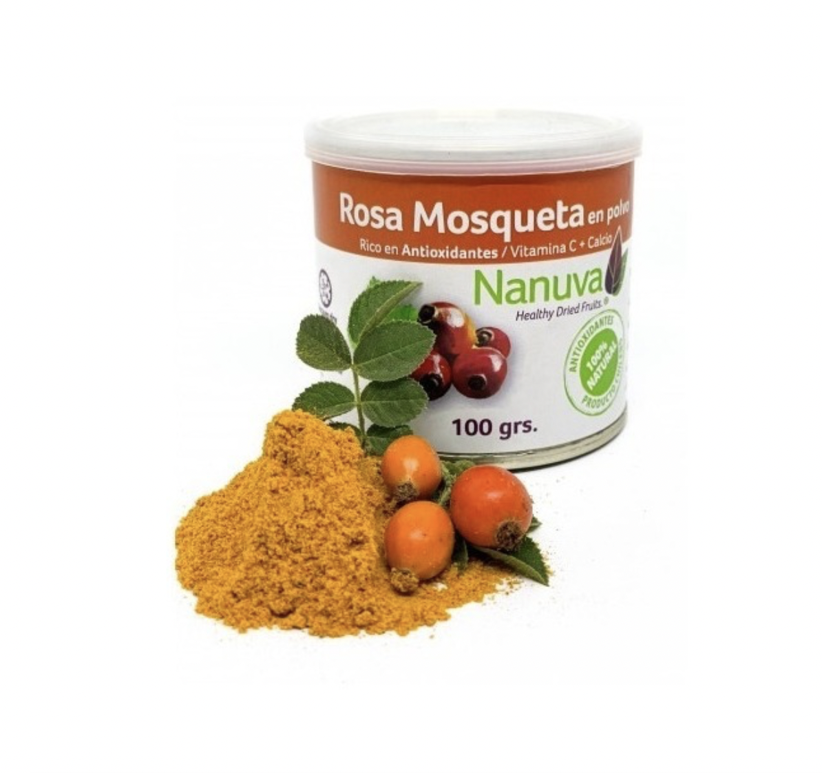 Rosa Mosqueta Antioxidante Libre de Gluten 100g. Nanuva
