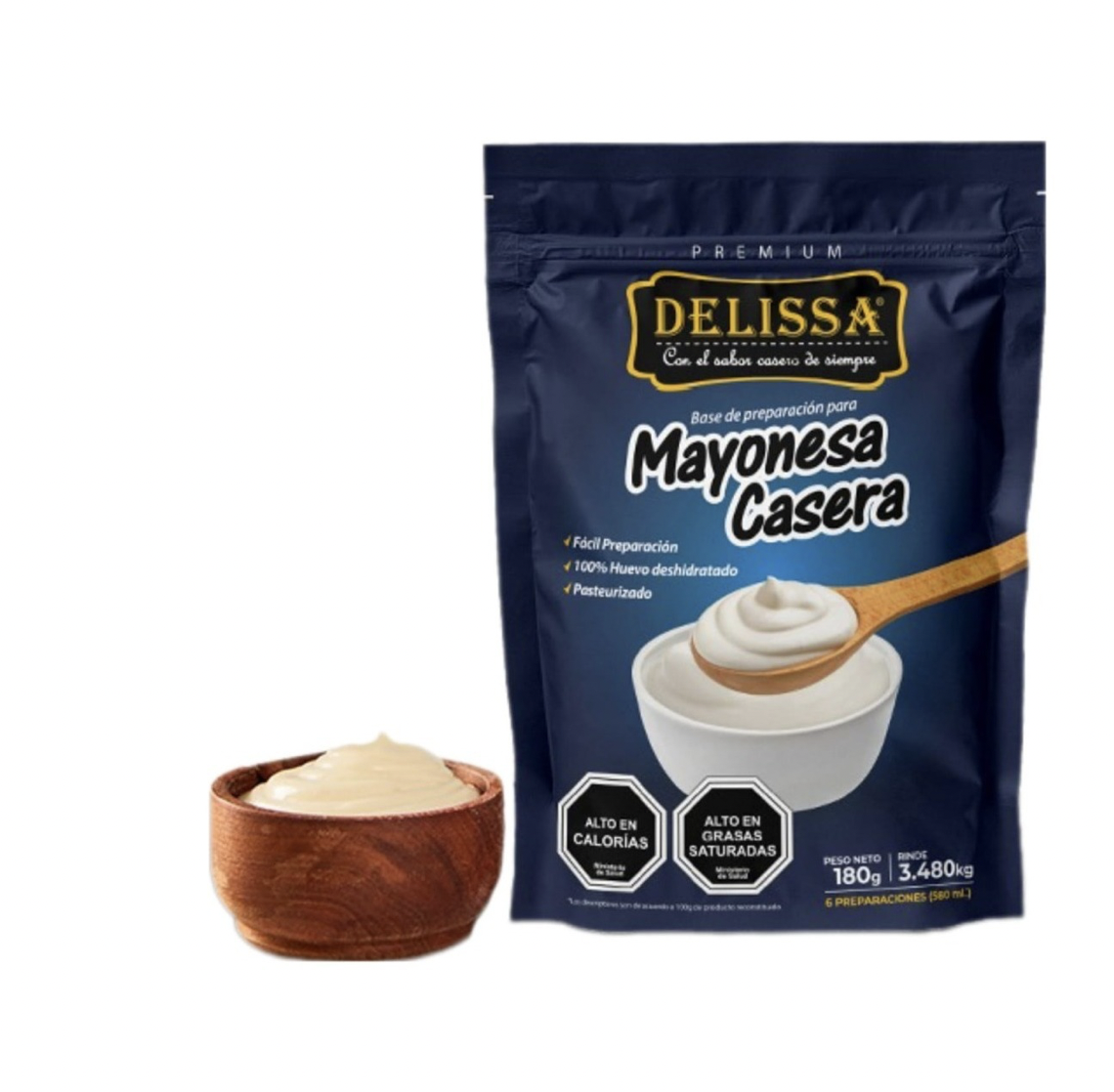 Mayonesa Casera Premium Rinde 3.480kg. Delissa