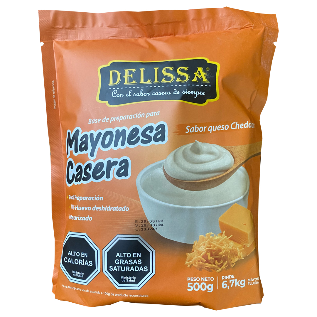 Mayonesa Casera en polvo Queso Cheddar 500g. Delissa