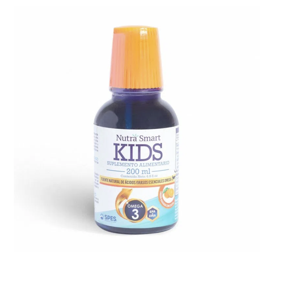 Aceite Nutra Kids Suplemento Alimentario Niños Omega3 Sabor Naranja 200ml. Nutra Smart