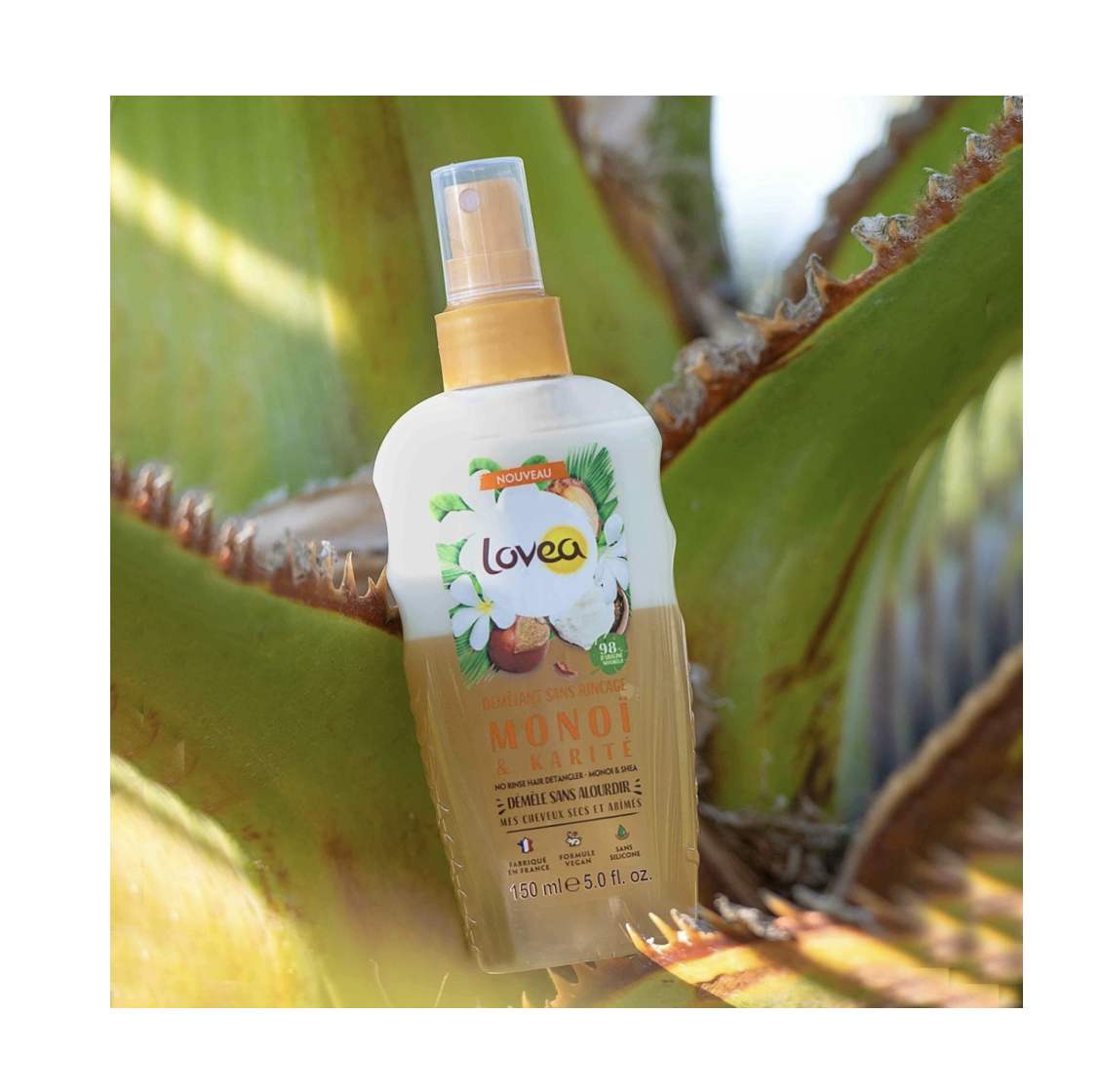 Spray Desenredante de Cabellos Karite y Monoï 150ml. Lovea - Image 3