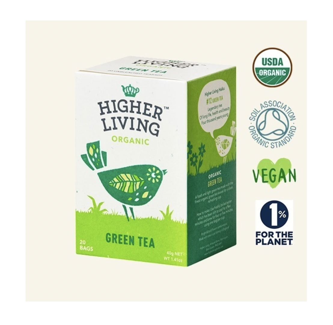 Té Verde 20 Bags Organic #12Green Tea Higher Living