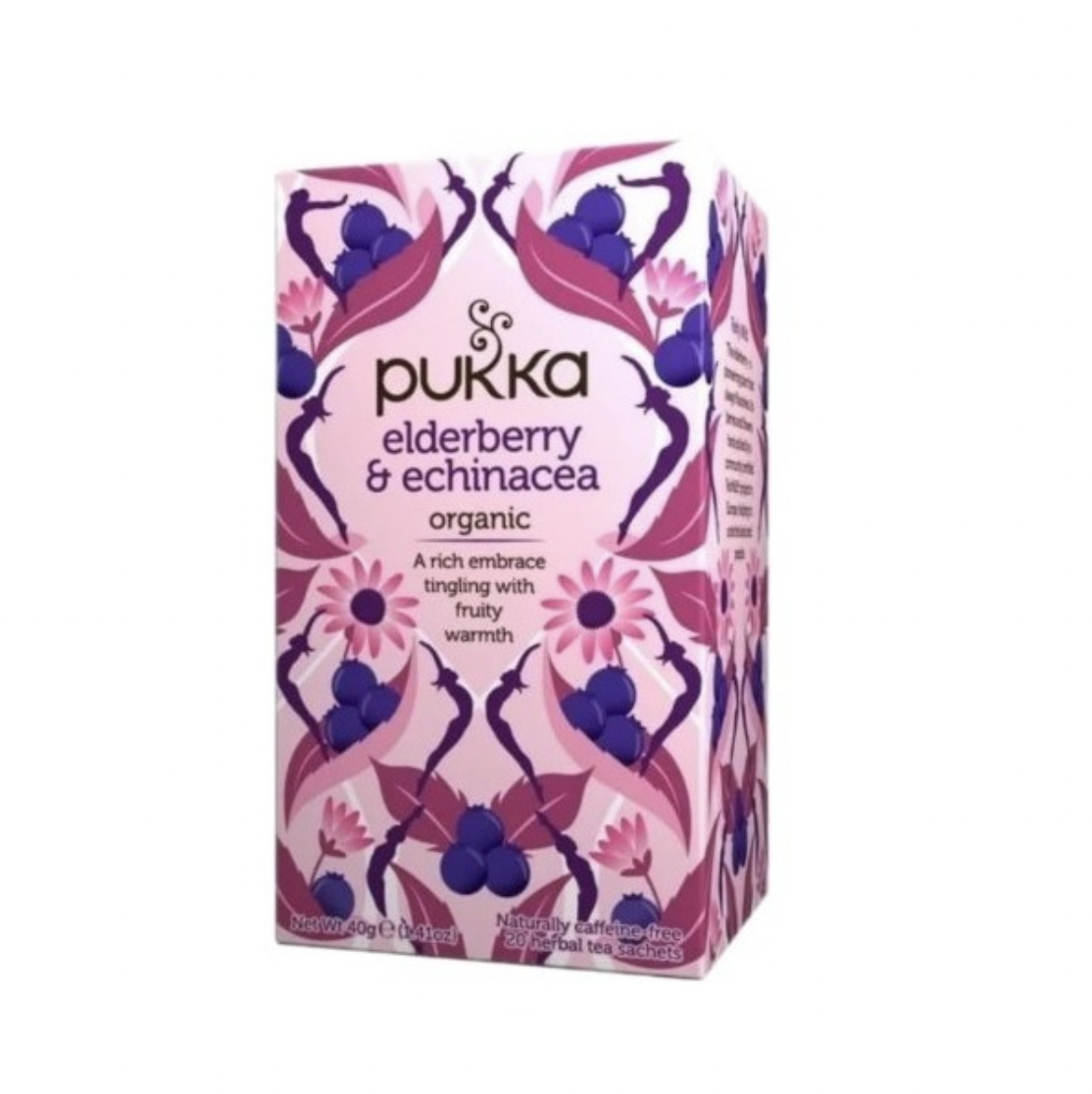 Infusión Elderberry + Echinacea 100% Natural Vegano Pukka