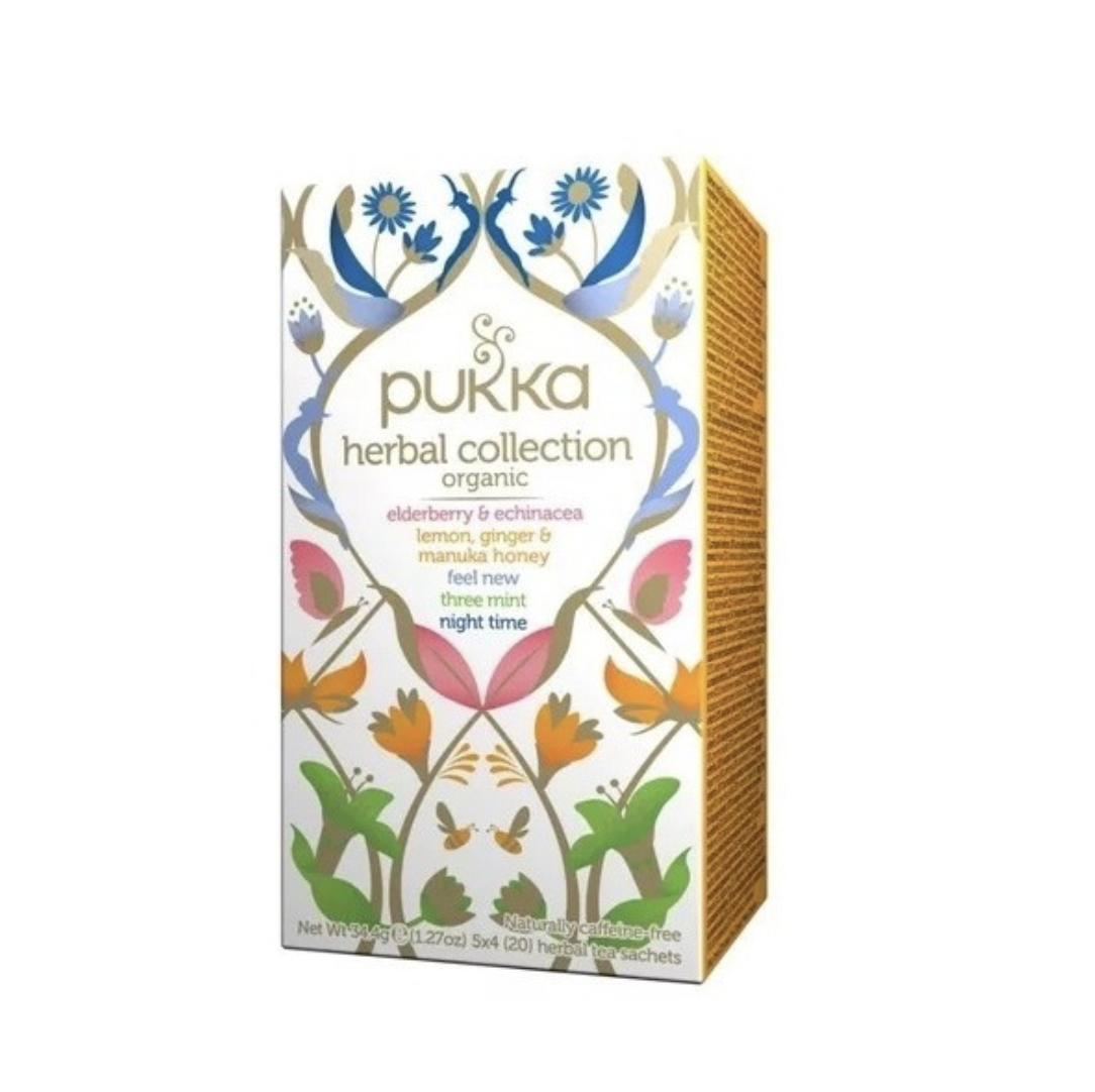 Infusión Herbal Collection Orgánico 6 Sabores 100% Natural Vegano Pukka