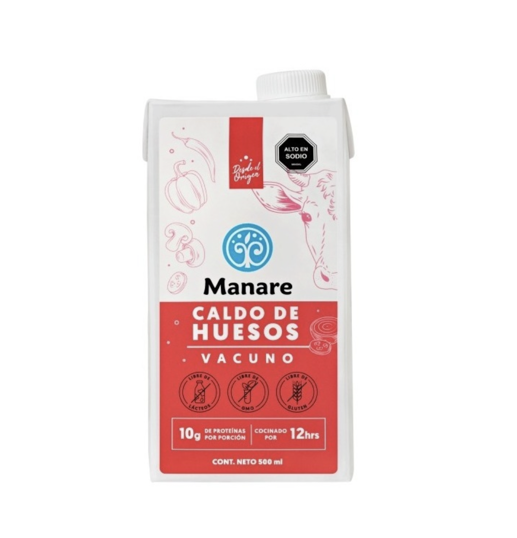 Caldo de Huesos de Vacuno 500ml. sin Gluten Manare