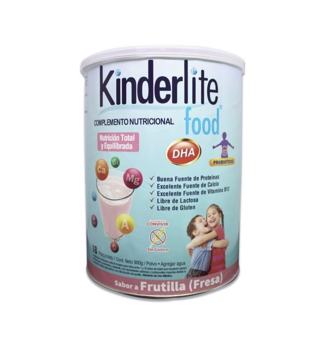 Vivalite Kinderlite 900g. Nutrición Total Sabor Frutilla Vivalite