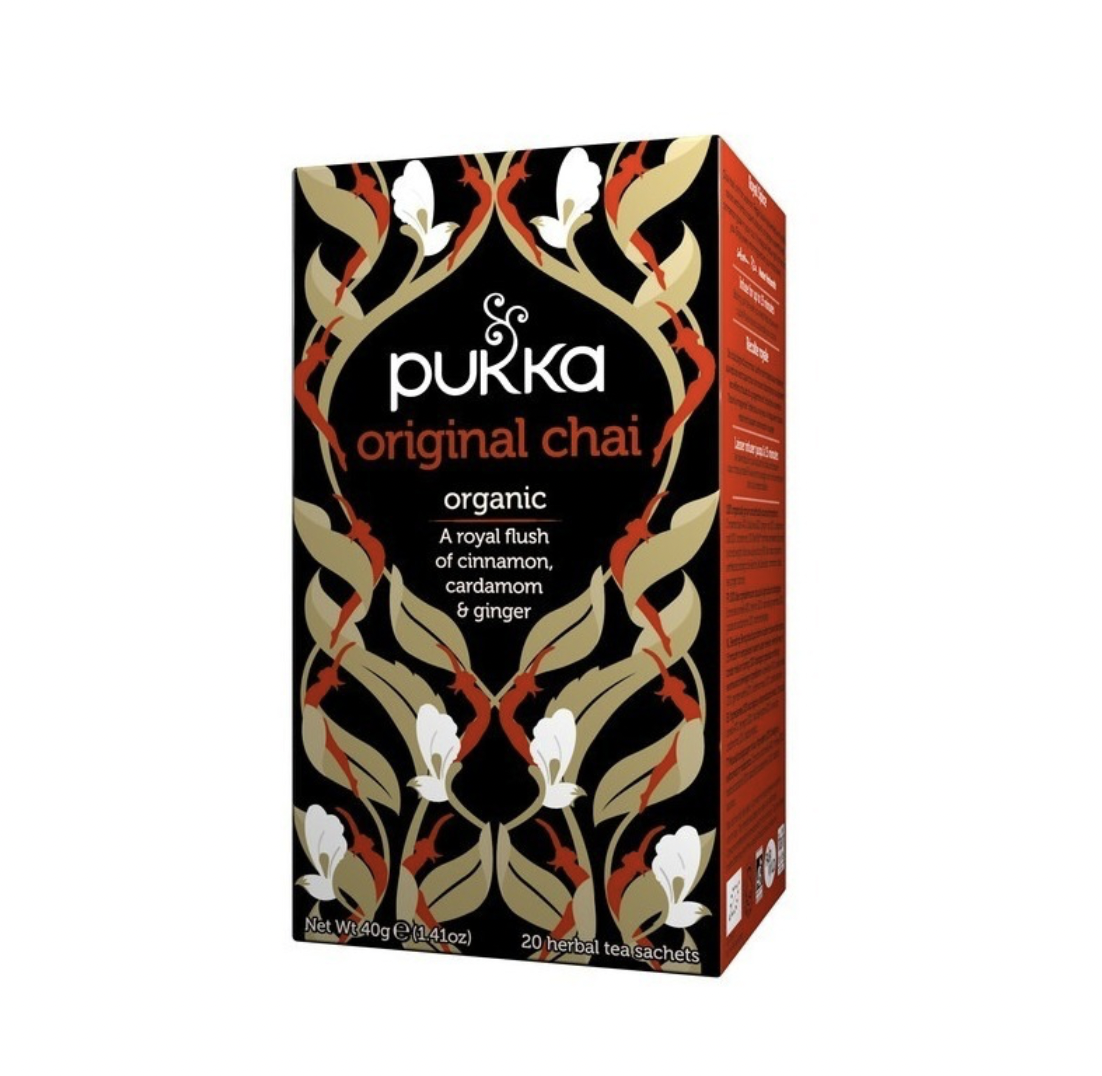 Infusión Original Chai Orgánico 100% Natural 20 Bolsitas Pukka