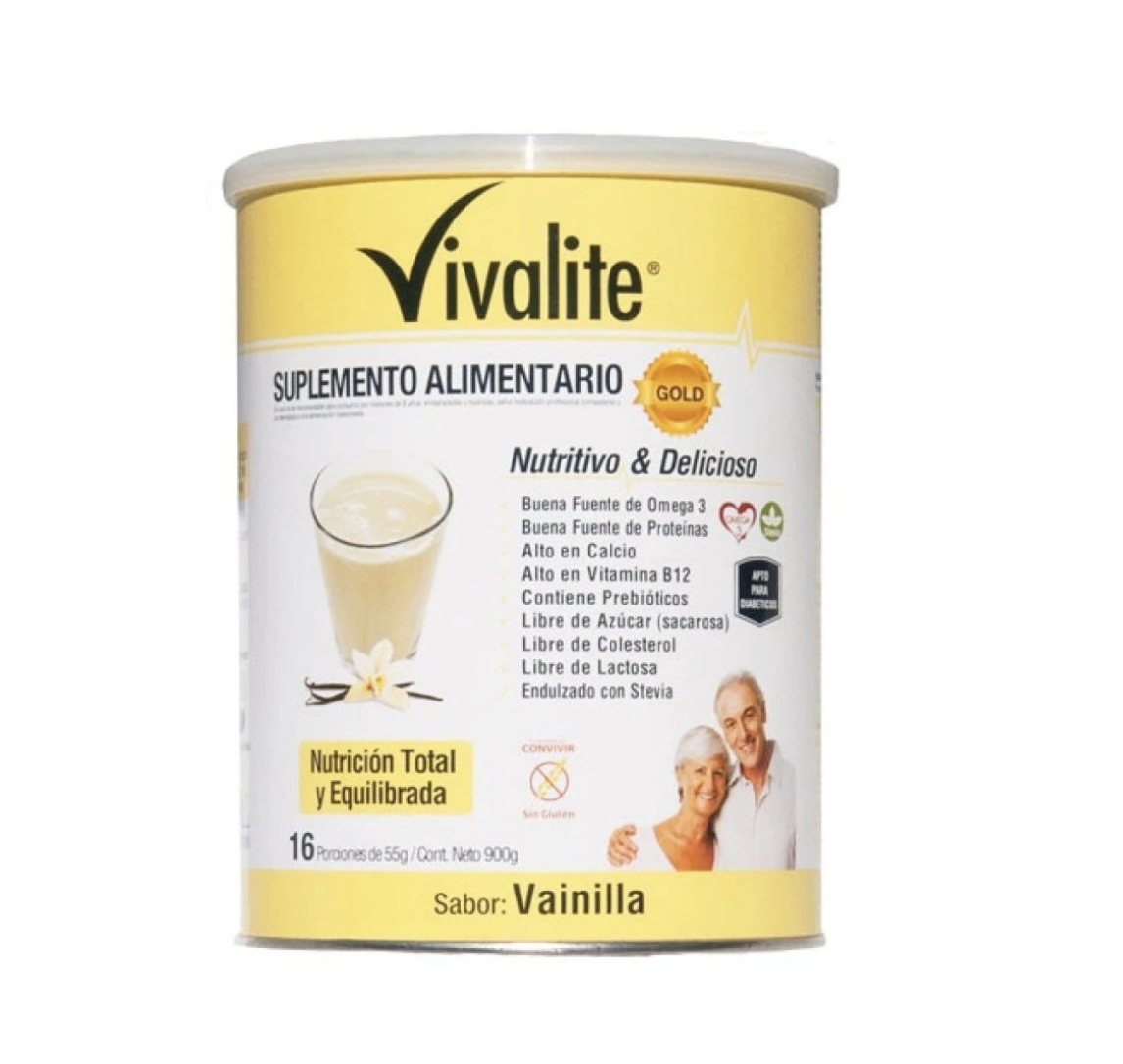 Gold Fórmula Completa y Balanceada Vainilla 900g. Vivalite