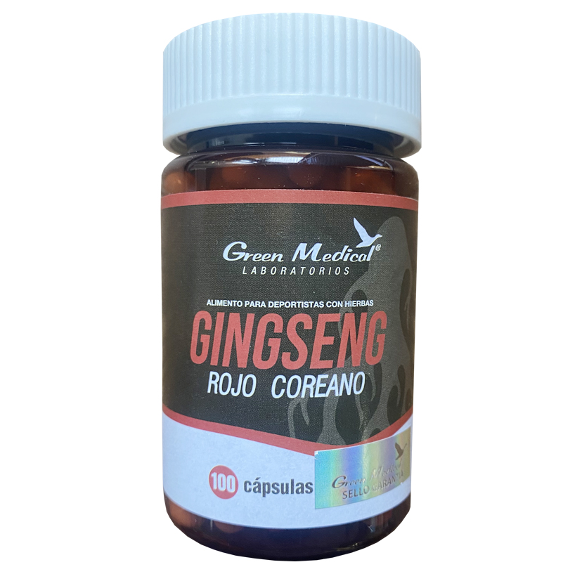 Gingseng Rojo Coreano 100 Cápsulas Green Medical