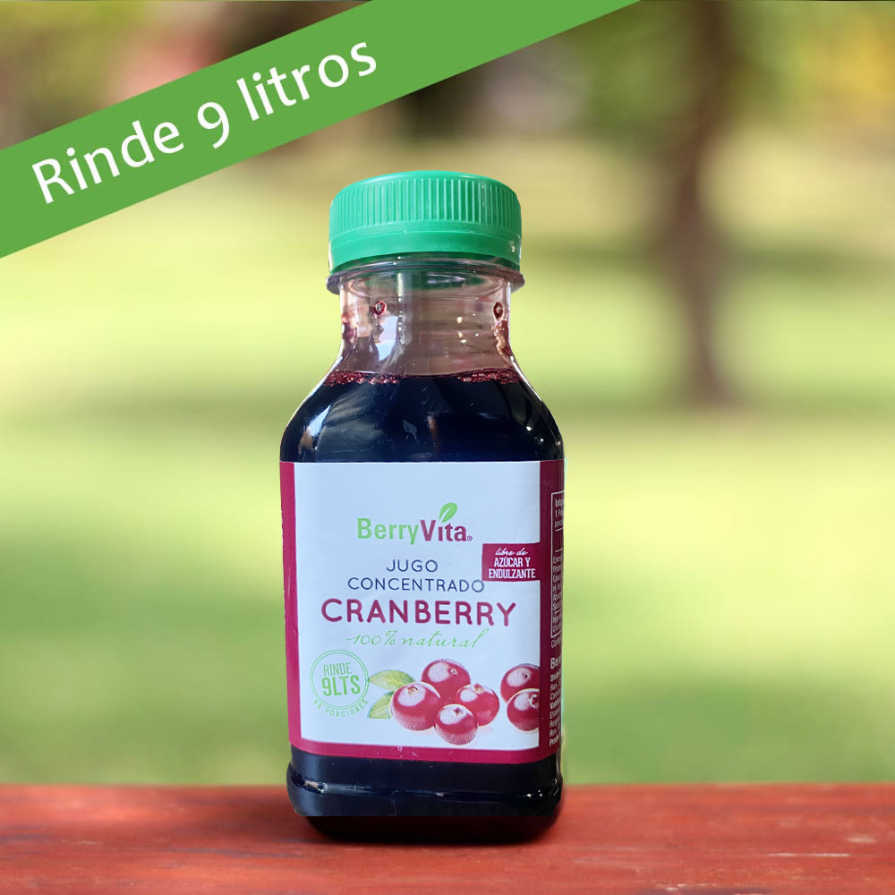 Jugo Concentrado Cranberry Natural 100% sin Azúcar 250ml. Rinde 9 Litros BerryVita - Image 2