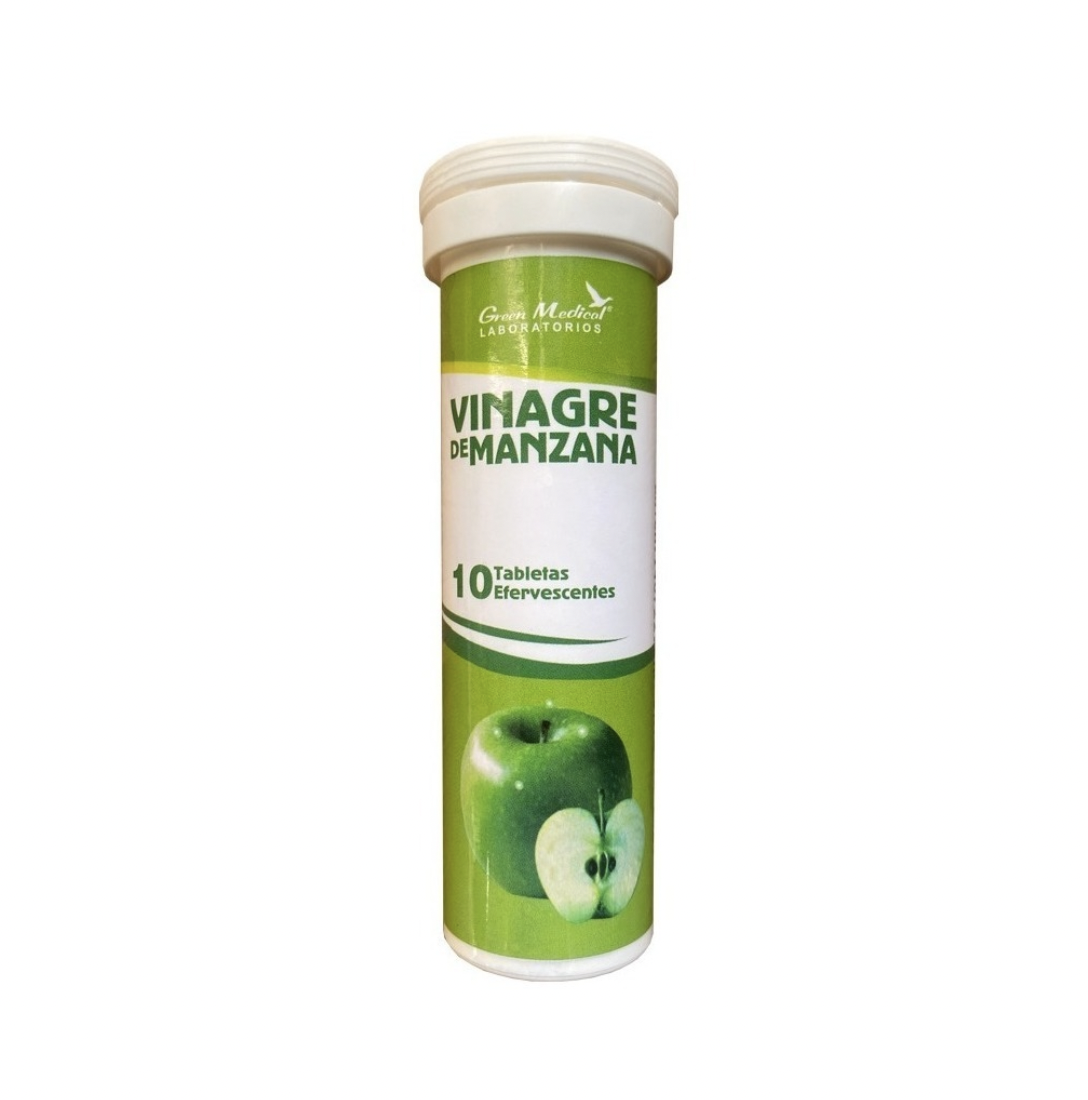 Vinagre de Manzana 10 Tabletas Efervescentes Green Medical