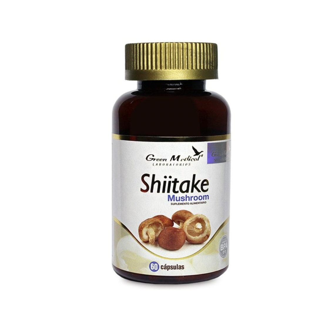 Shiitake Mushroom 60 Cápsulas Suplemento Alimentario Green Medical