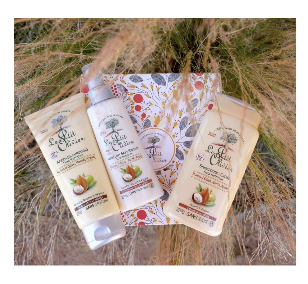 Pack Regalo Shampoo + Acondicionador + Desenredante Cabello Seco Le Petit Olivier - Imagen 3