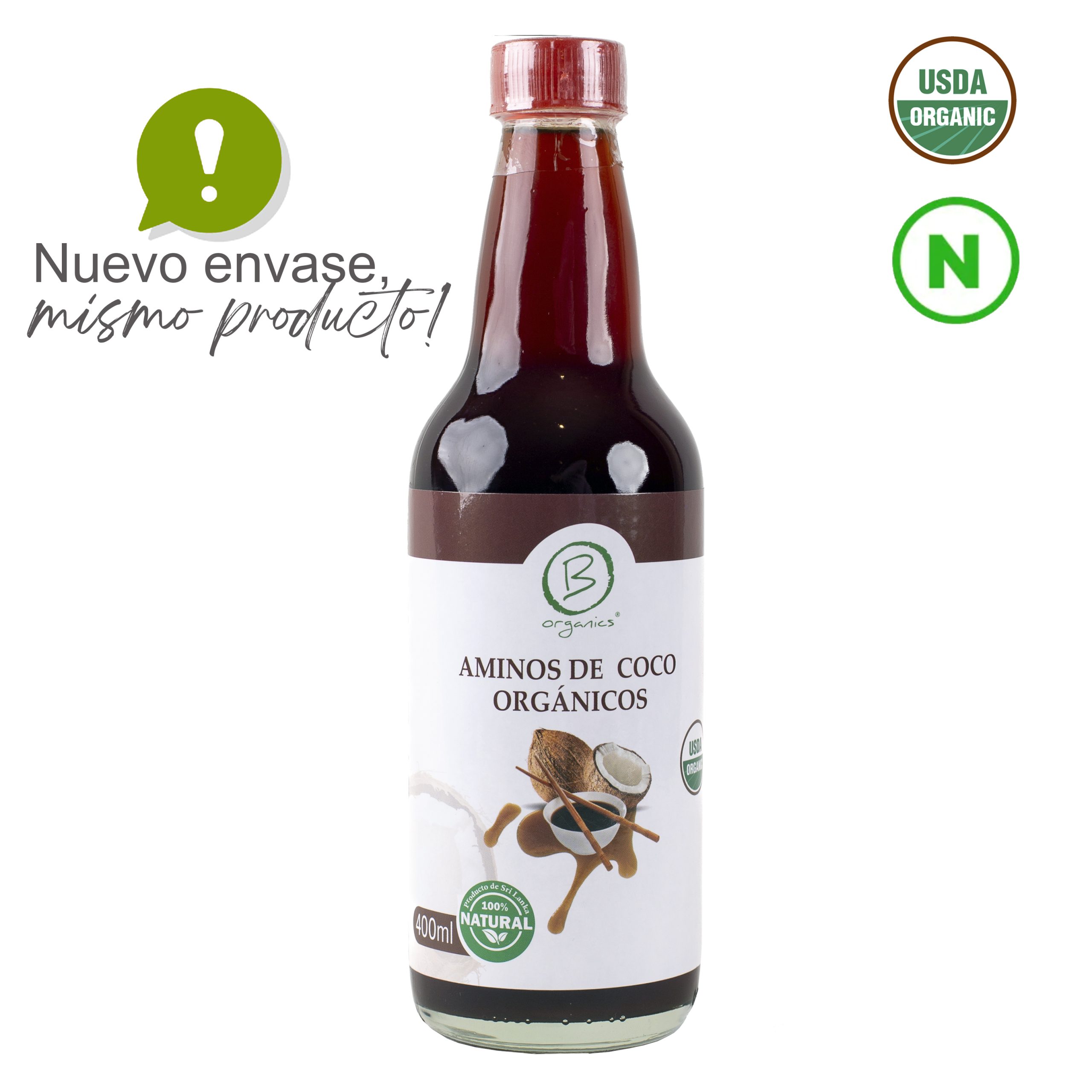 Áminos de Coco 100% Orgánico 400Ml. BOrganic