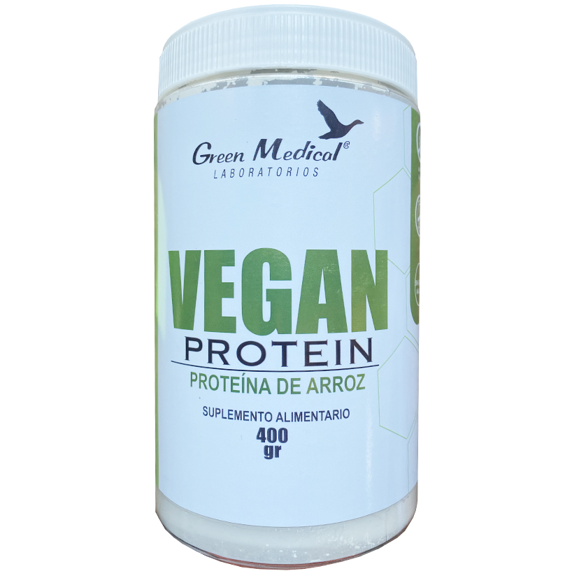 Proteína Vegana de Arroz 400g. Suplemento Alimentario Green Medical