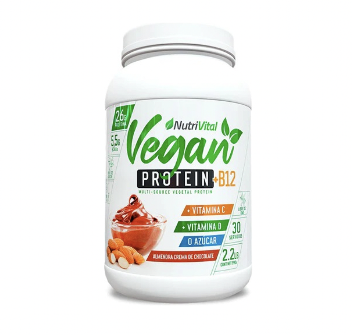 Protein Vegan + B12 Multiproteinas y Vitaminas 990g. NutriVital
