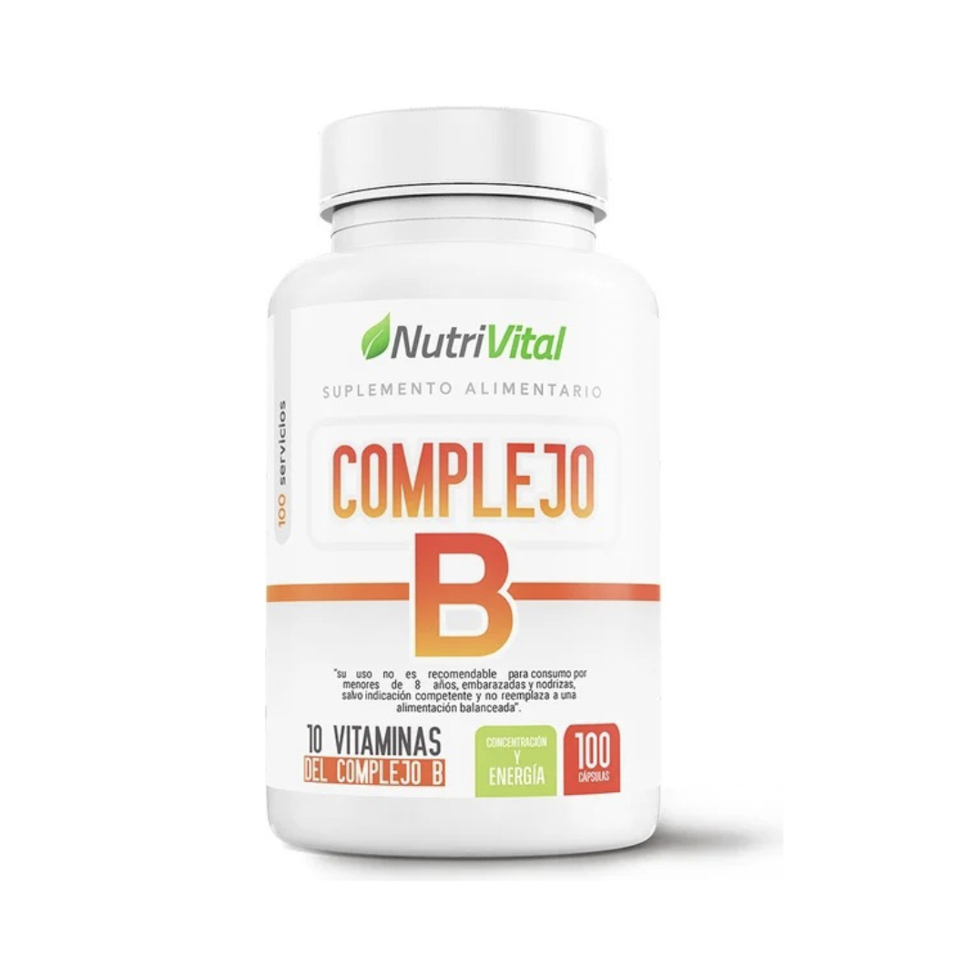 Complejo-B 10 Vitaminas 100 Cápsulas NutriVital