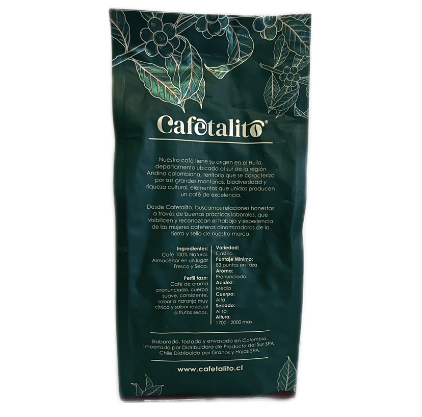 Café Tostado de Grano Entero 250g. Cafetalito - Image 3