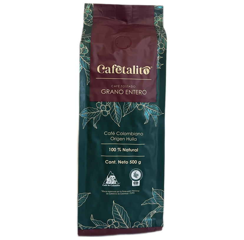 Café Tostado de Grano Entero 500g. Cafetalito