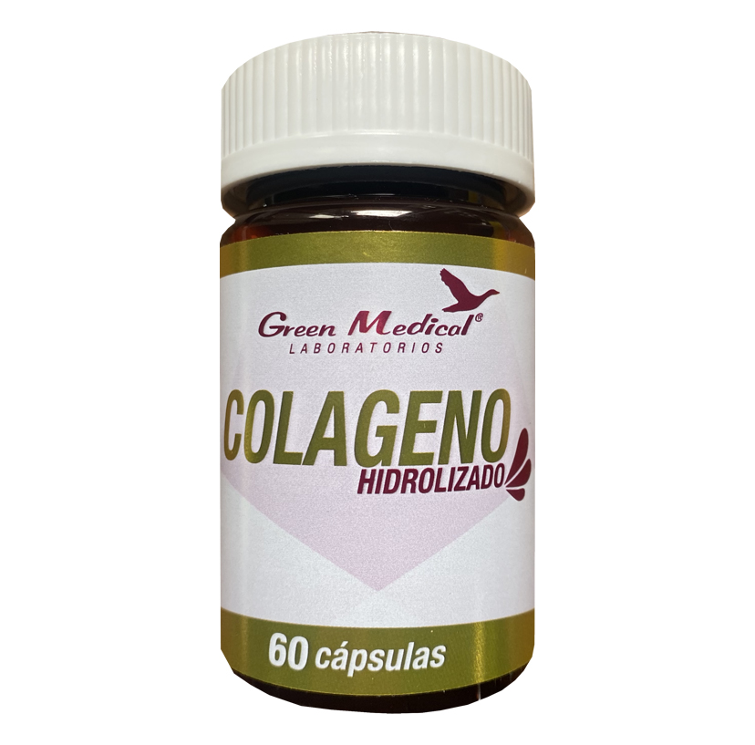 Colágeno Hidrolizado 60 Cápsulas 500mg. Green Medical
