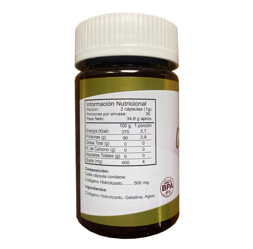 Colágeno Hidrolizado 60 Cápsulas 500mg. Green Medical - Image 2