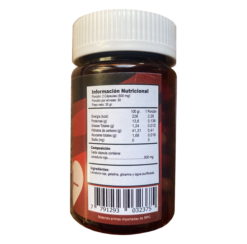 Levadura Roja de Arroz 60 Cápsulas Suplemento Alimentario Green Medical - Image 2