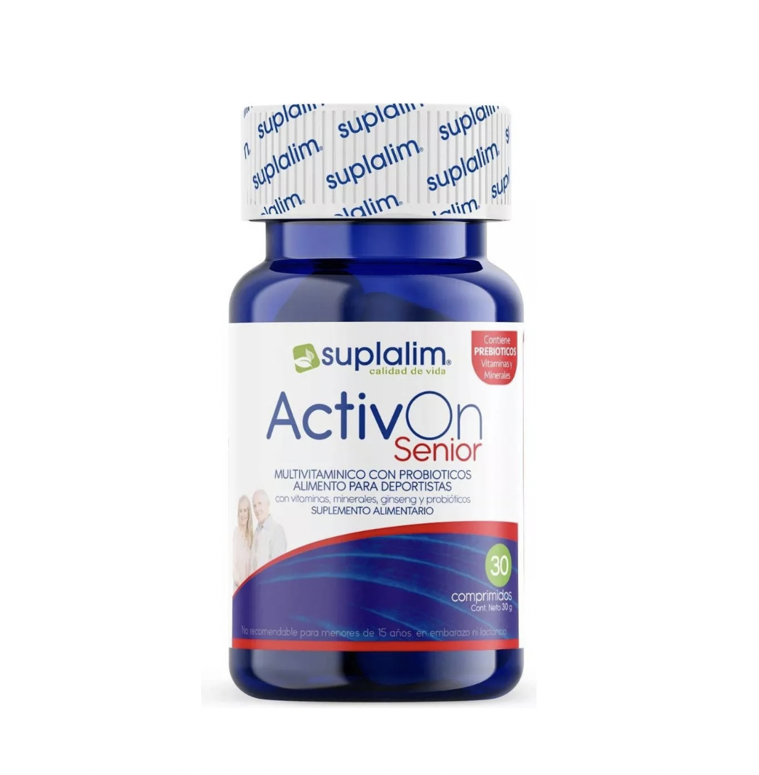 Activ On Senior 30 Cápsulas Multivitamínicos Suplalim