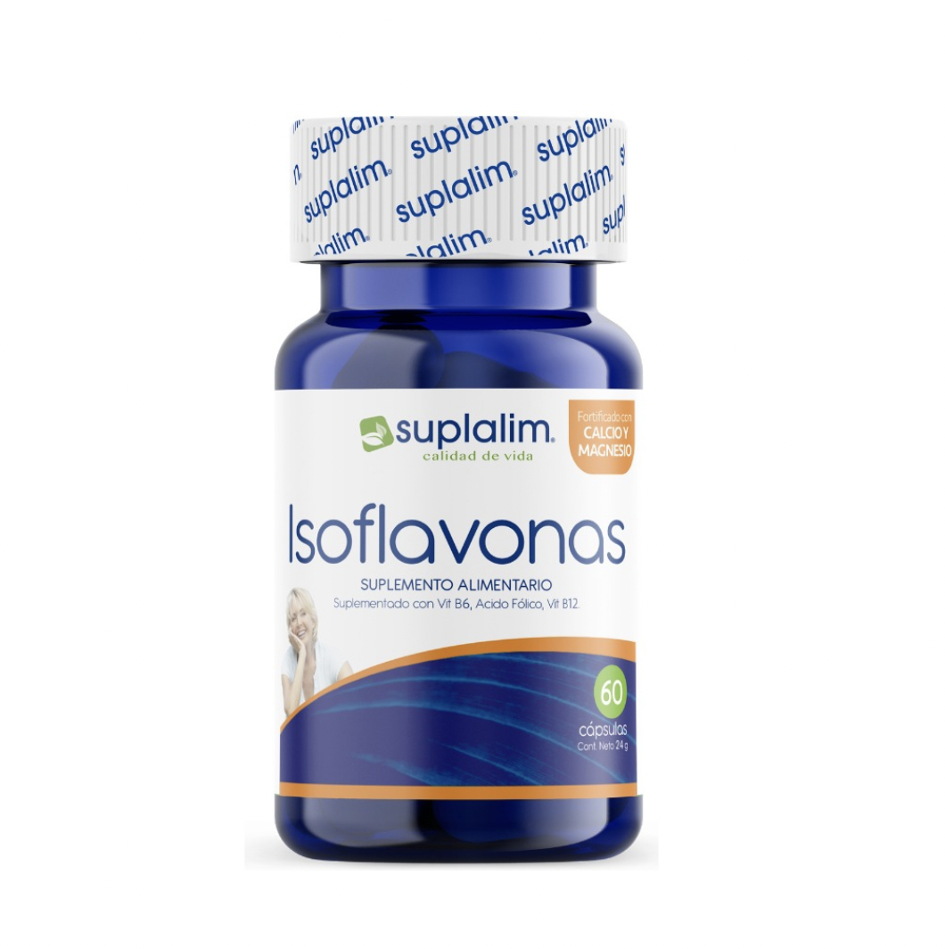 Isoflavonas + Calcio + Magnesio 60 Cápsulas Suplalim
