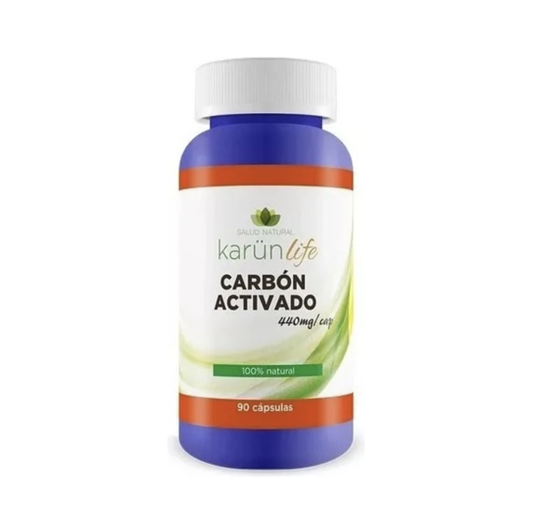 Carbon Activado 440mg. 90 Cápsulas 100% Natural KarünLife