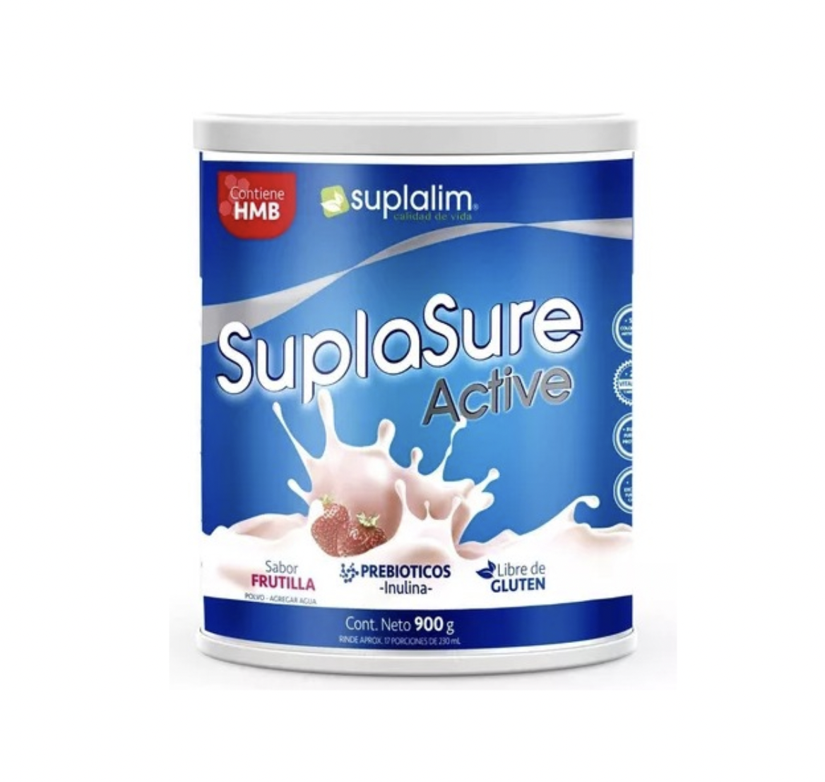 SuplaSure Active con HMB Sabor Furtilla 850g. sin Gluten Suplalim