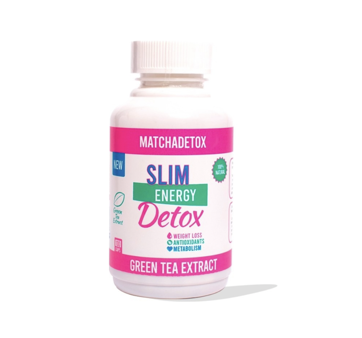 Slim Energy Detox Green Tea Extract 100 Cápsulas Matcha Detox