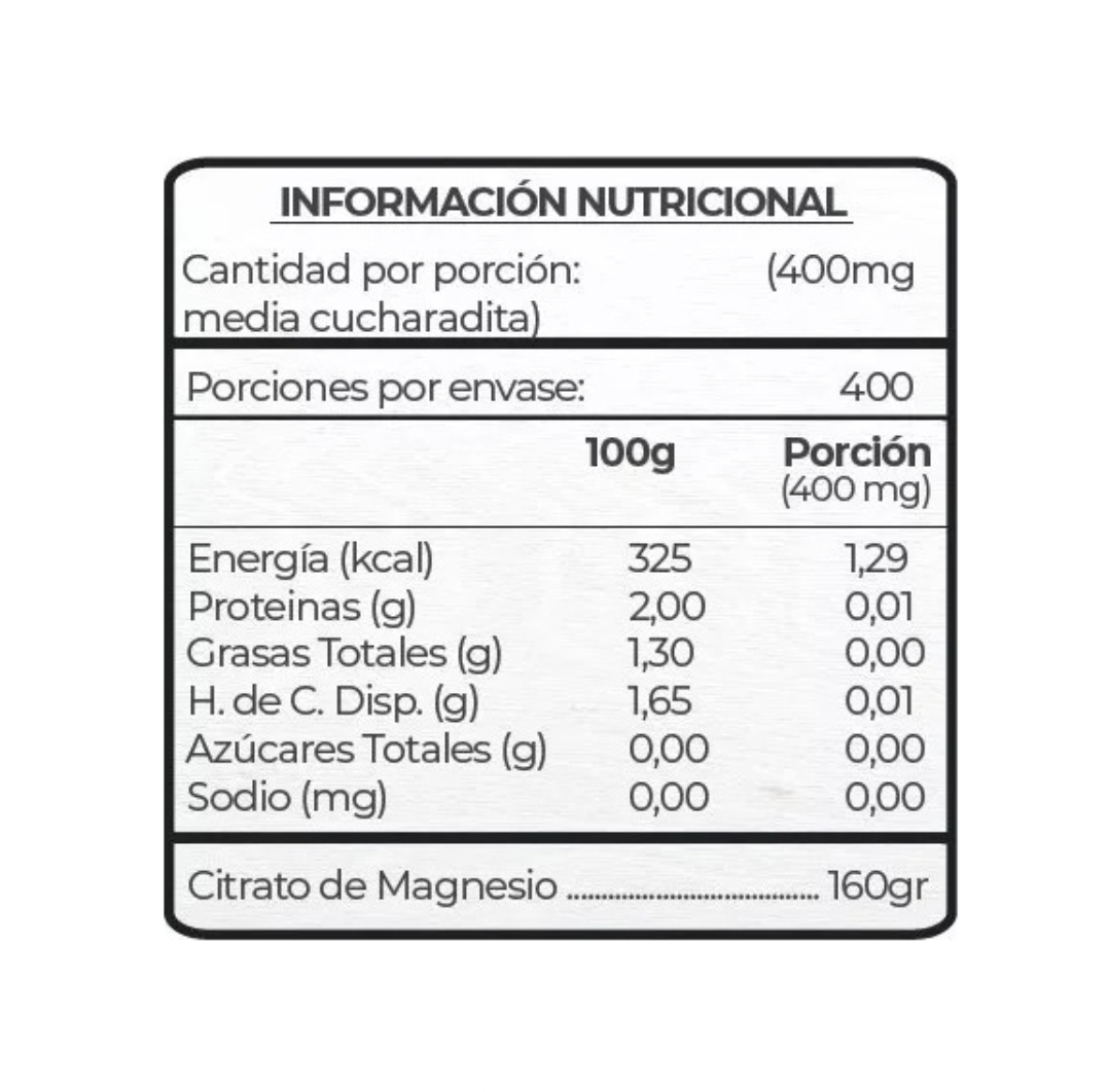 Pack 2 Citratos de Magnesio 160g. c/u en Polvo Health Natural - Image 2
