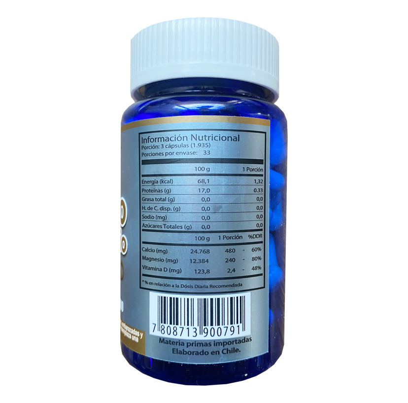 Calcio Magnesio + Vitamina D 100 Cápsulas Green Medical - Image 2