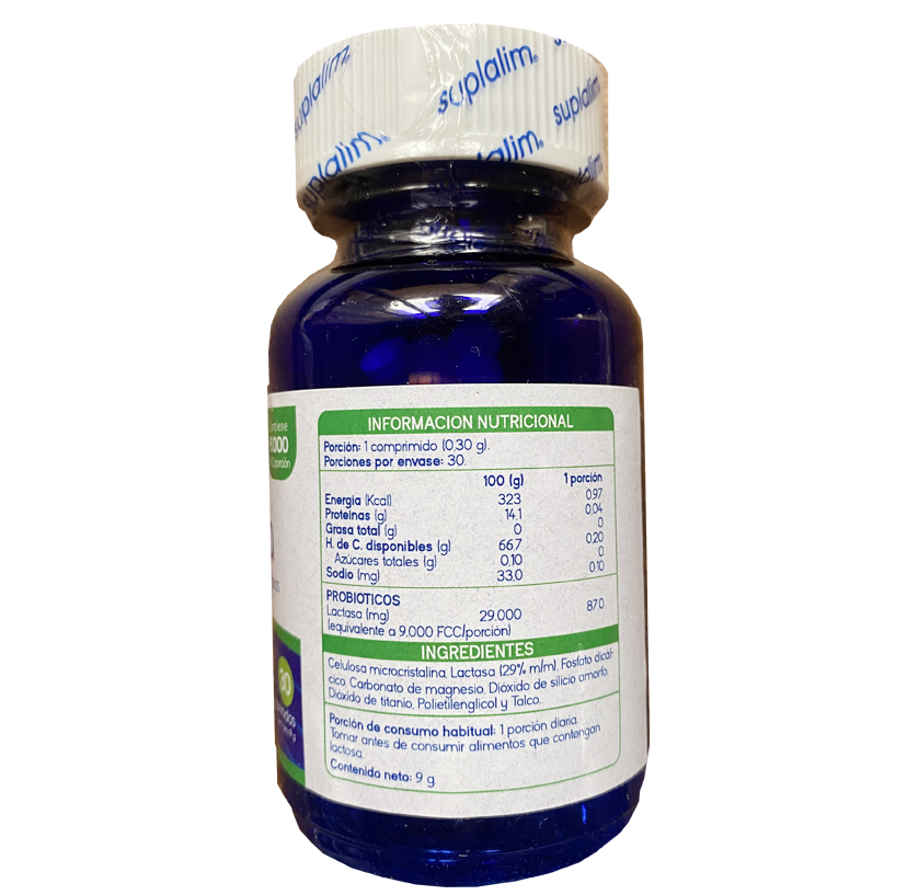 Lactasa Fórmula Alimentaria en 30 Comprimidos Suplemento Suplalim - Image 2