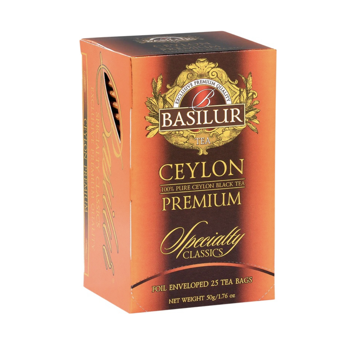 Ceylon Premium 100% Pure Black Tea Specialty Classics 25 Bolsitas Basilur